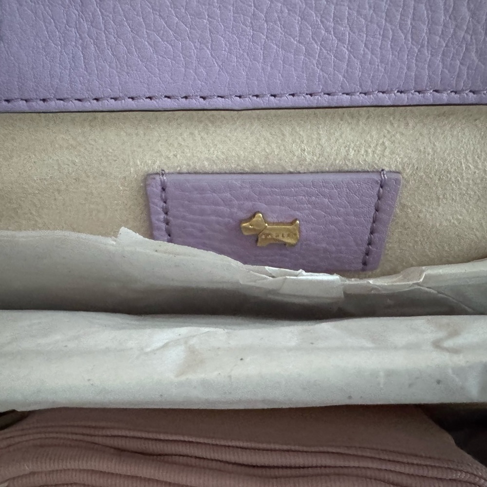 NWT Radley London leather clutch purse with chain. - Picture 9 of 12